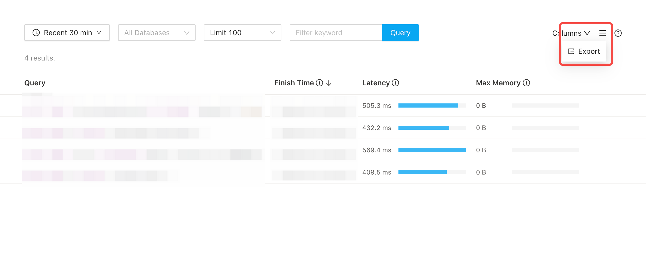 导出慢查询到本地